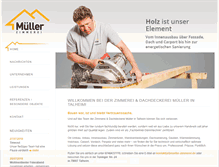 Tablet Screenshot of mueller-zimmerei.de